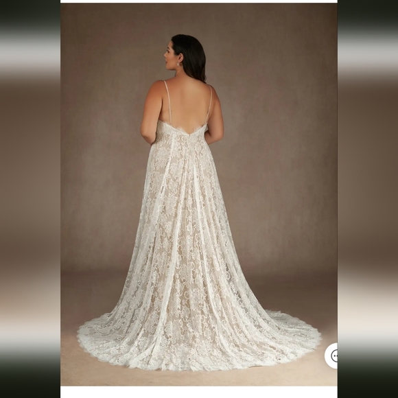 Size 30 Azazie James Wedding Dress (Diamond White over Nude) NWT - Picture 5 of 6